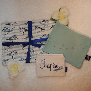 NWT G! Set of 3 Bird Theme Zipper Bags